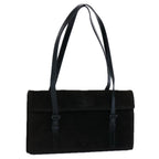 PRADA Hand Bag Suede Black  62597