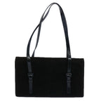 PRADA Hand Bag Suede Black  62597