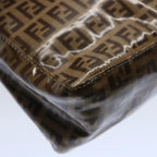 FENDI Zucchino Canvas Pouch Beige Brown62655