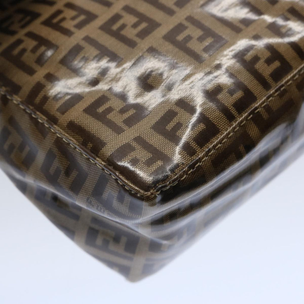 FENDI Zucchino Canvas Pouch Beige Brown62655