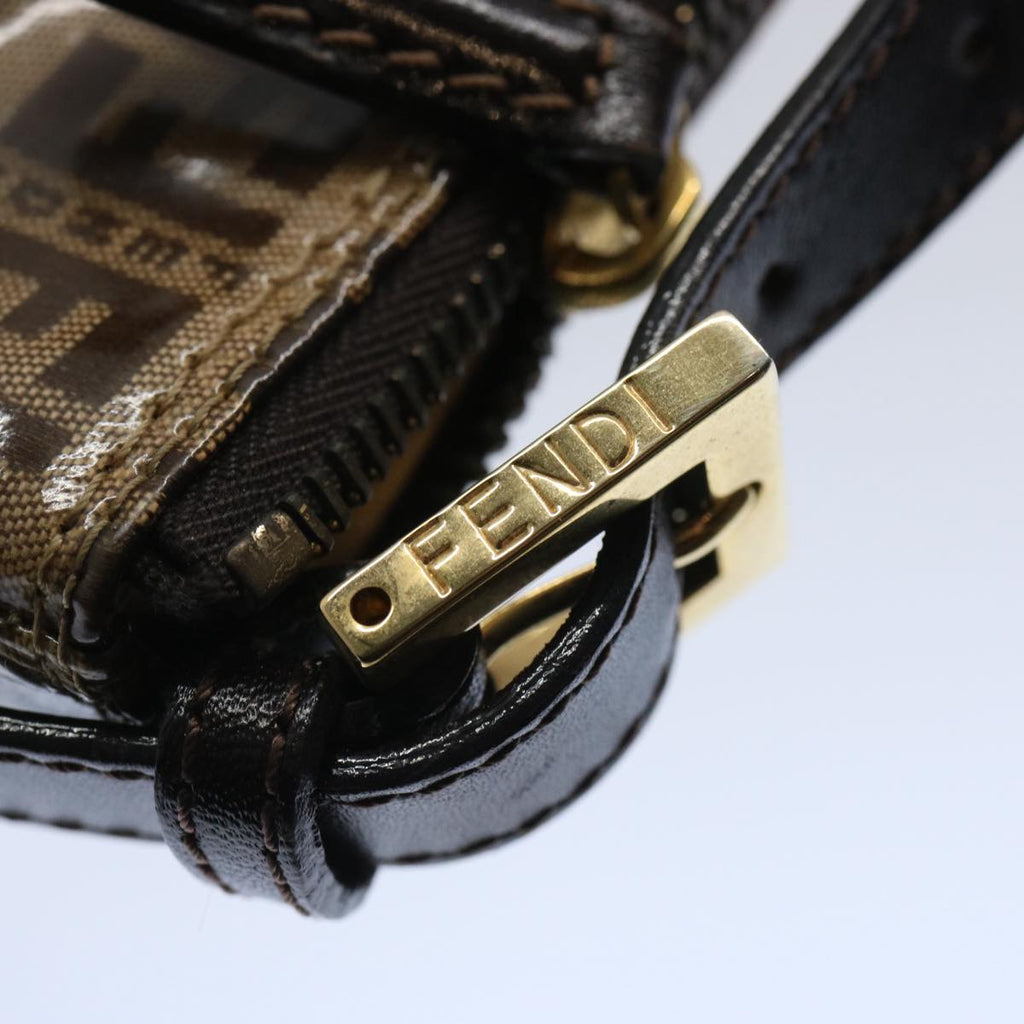 FENDI Zucchino Canvas Pouch Beige Brown62655