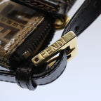 FENDI Zucchino Canvas Pouch Beige Brown62655