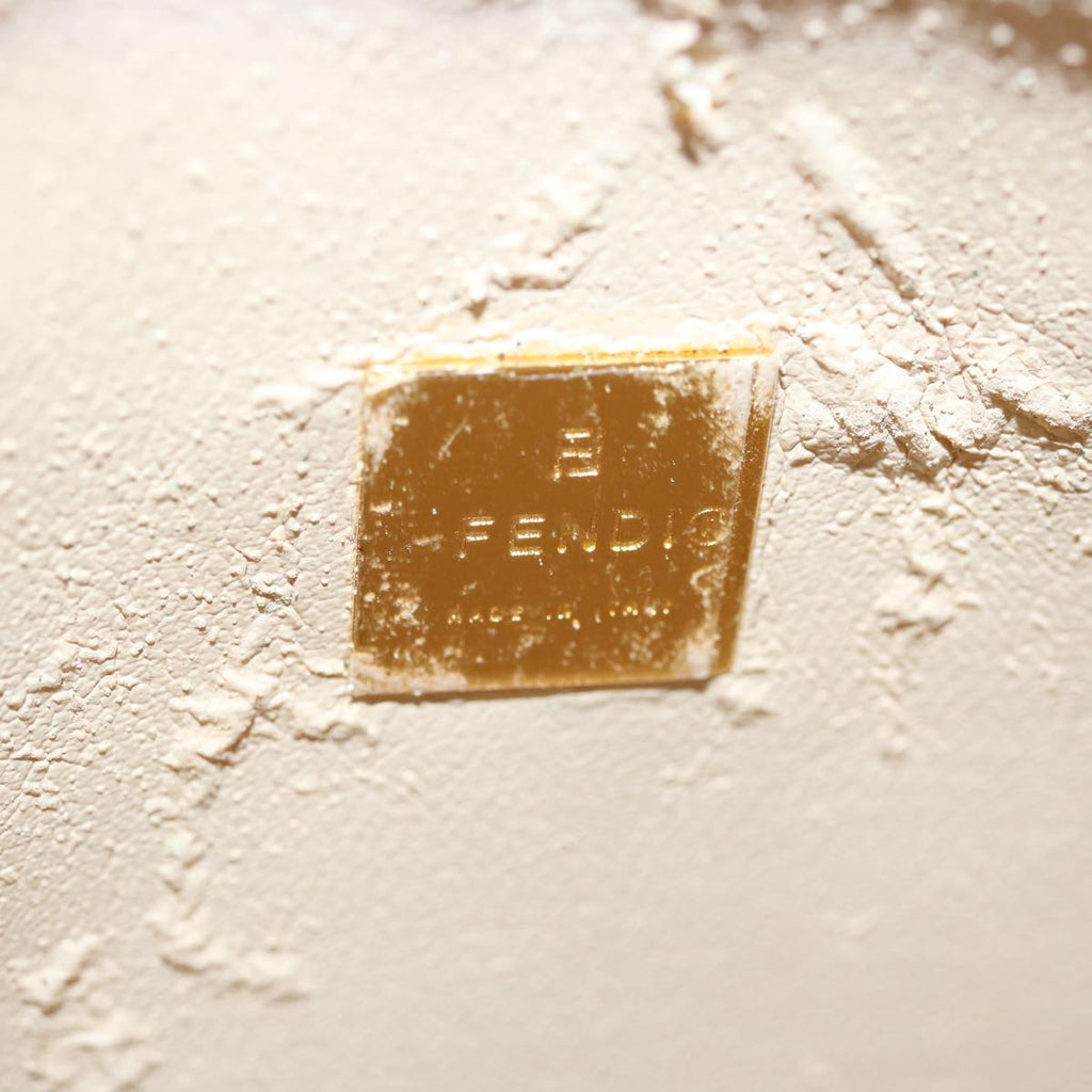 FENDI Zucchino Canvas Pouch Beige Brown62655