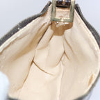 FENDI Zucchino Canvas Pouch Beige Brown62655