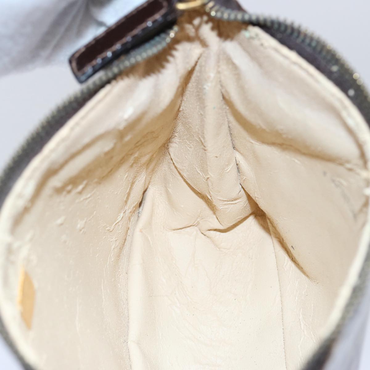 FENDI Zucchino Canvas Pouch Beige Brown62655