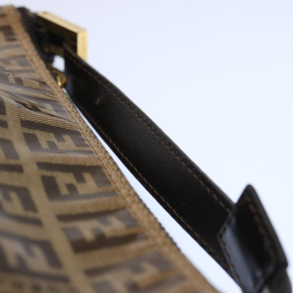 FENDI Zucchino Canvas Pouch Beige Brown62655