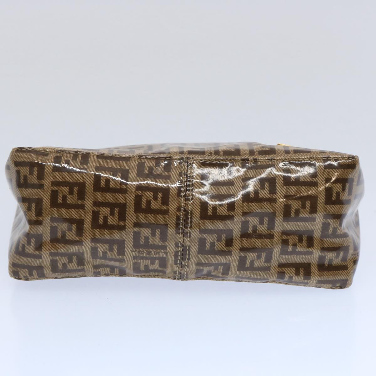 FENDI Zucchino Canvas Pouch Beige Brown62655