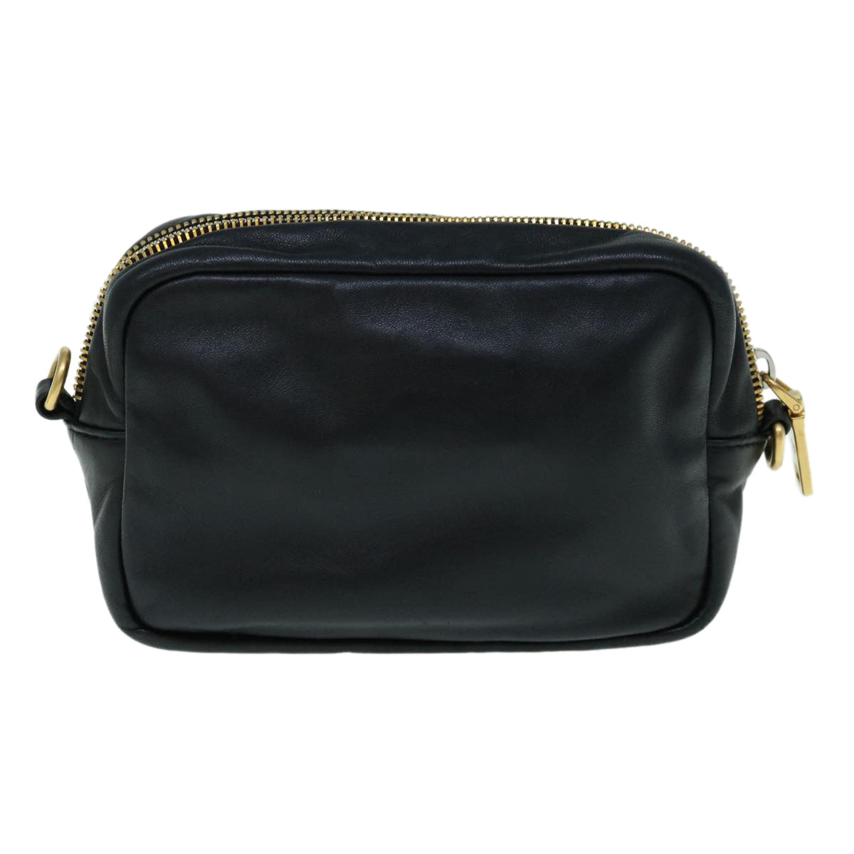 PRADA Ribbon Shoulder Bag Leather Pink Black  62657