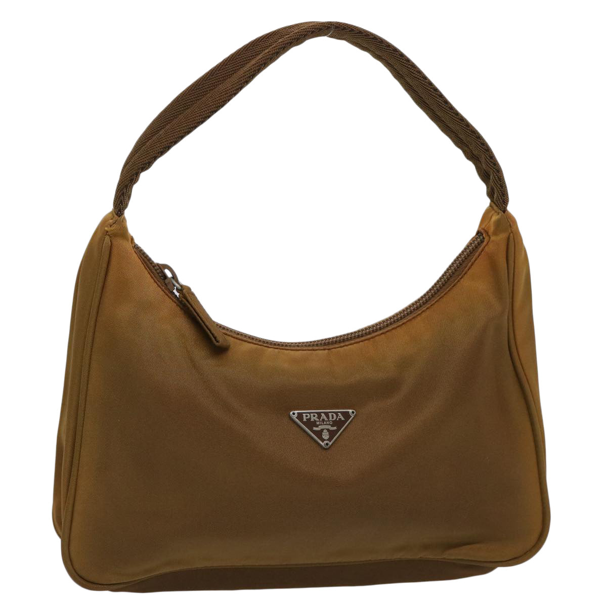 PRADA Hand Bag Nylon Brown  62663