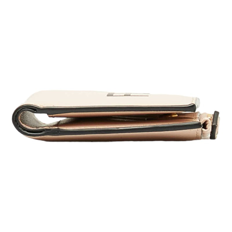 FENDI FENDI 8M0447 Double Folded Wallet Leather Pink  Fendi