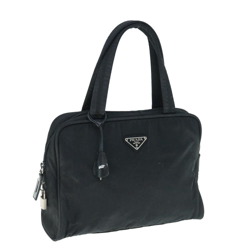 PRADA Hand Bag Nylon Black  62672