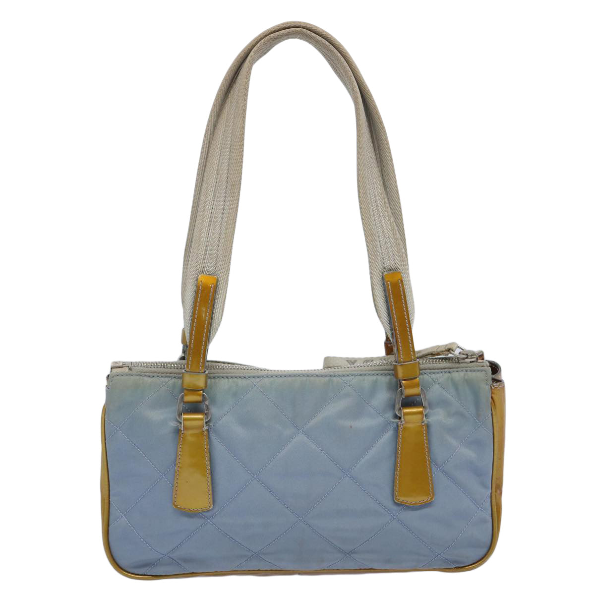 PRADA Hand Bag Nylon Enamel Light Blue  62677