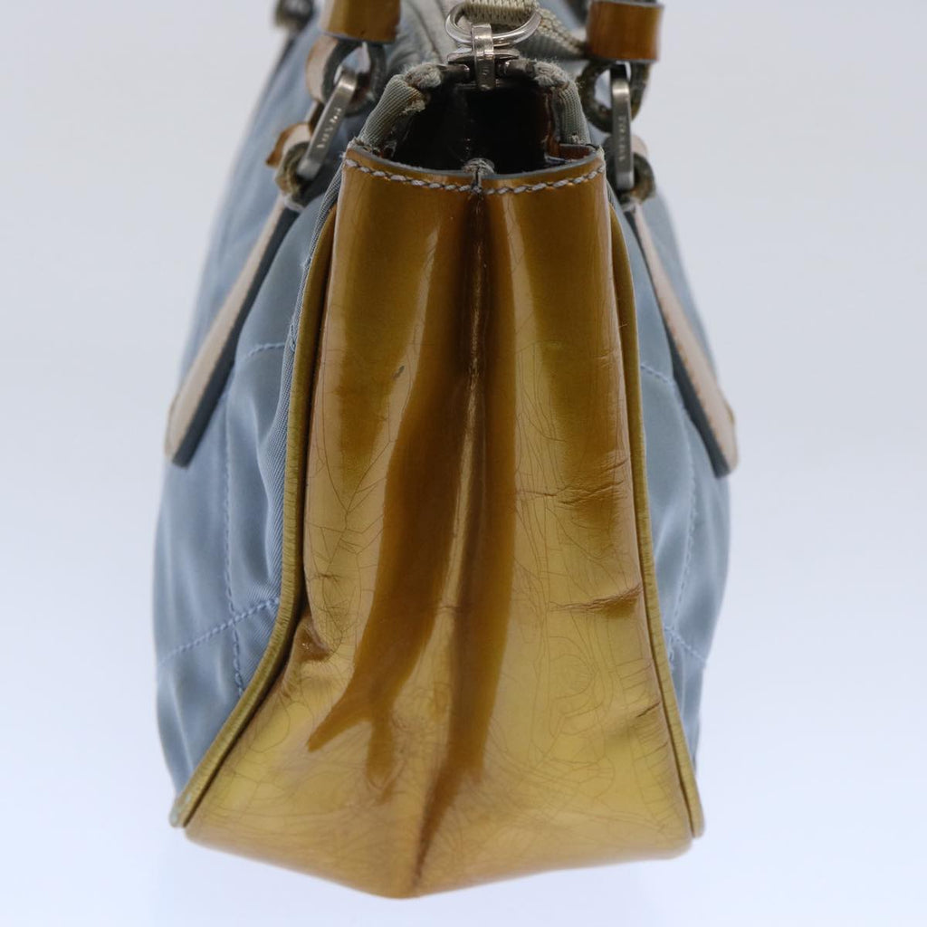 PRADA Hand Bag Nylon Enamel Light Blue  62677