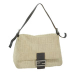 FENDI Zucca Canvas Mamma Baguette Shoulder Bag Beige62678