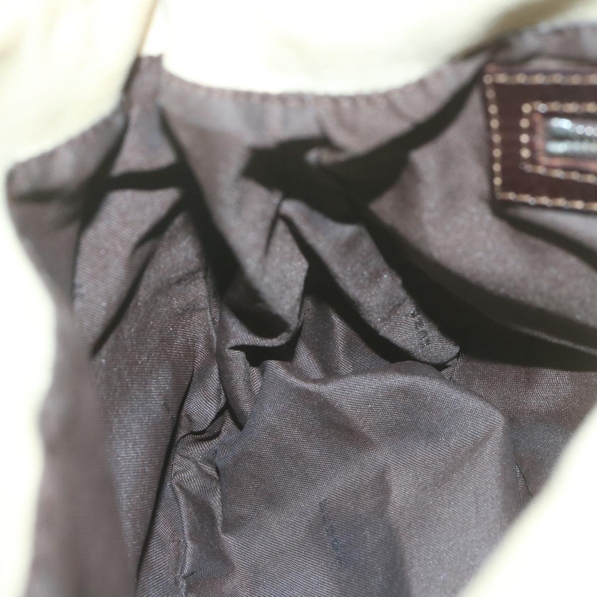 FENDI Zucca Canvas Mamma Baguette Shoulder Bag Beige62678