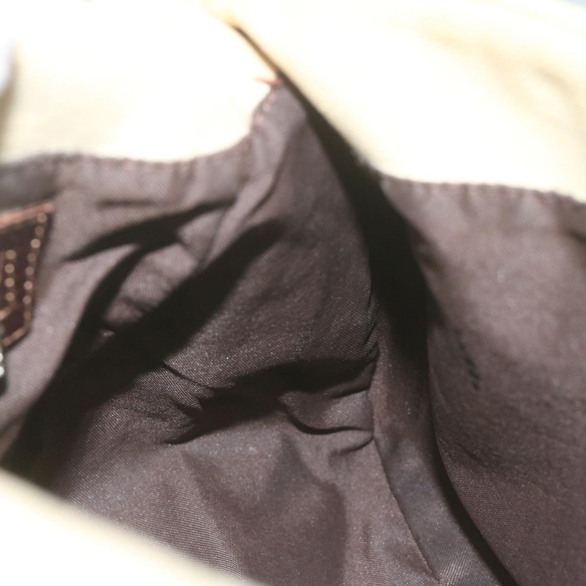 FENDI Zucca Canvas Mamma Baguette Shoulder Bag Beige62678