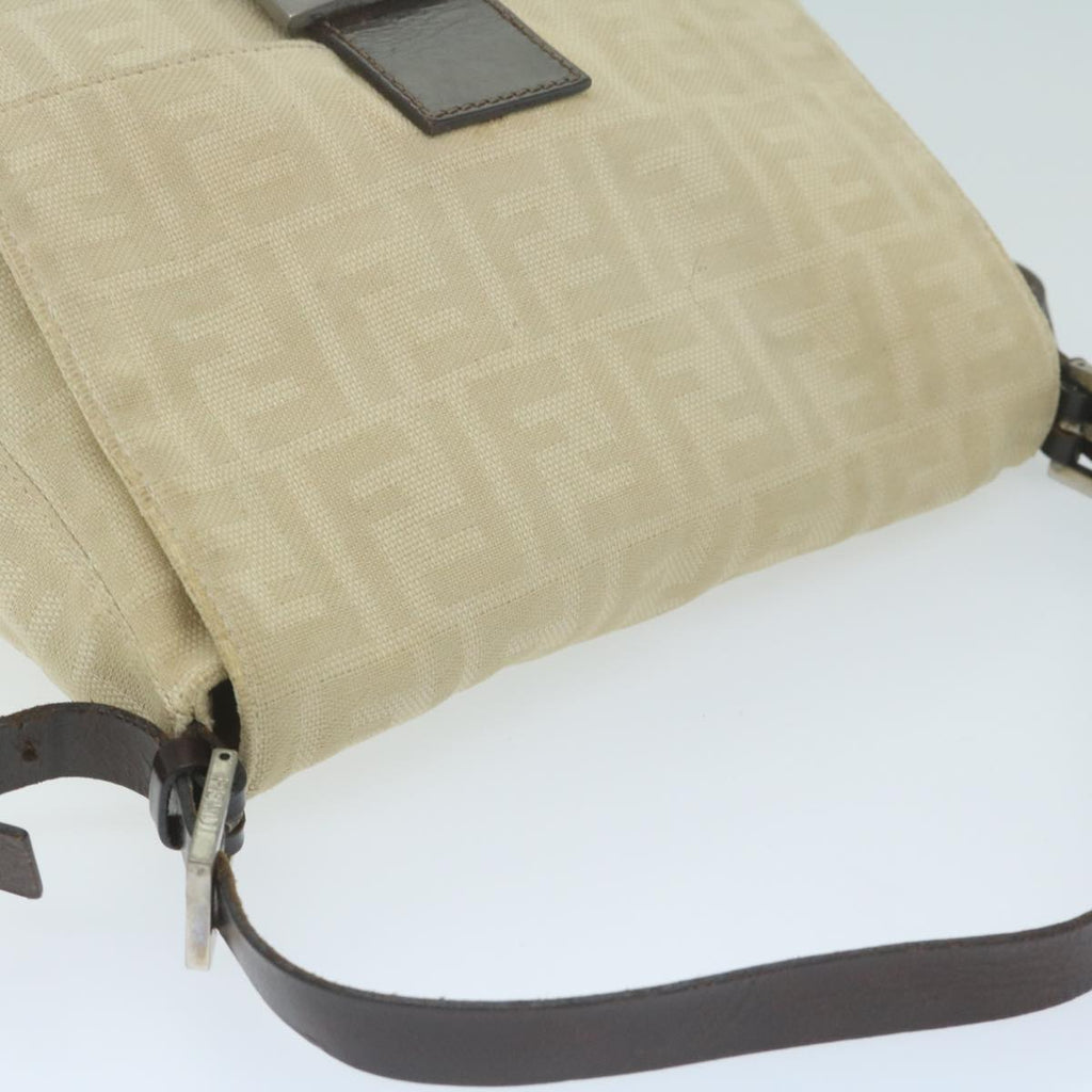 FENDI Zucca Canvas Mamma Baguette Shoulder Bag Beige62678