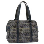 FENDI Zucchino Canvas Hand Bag Navy62679