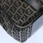 FENDI Zucchino Canvas Hand Bag Navy62679