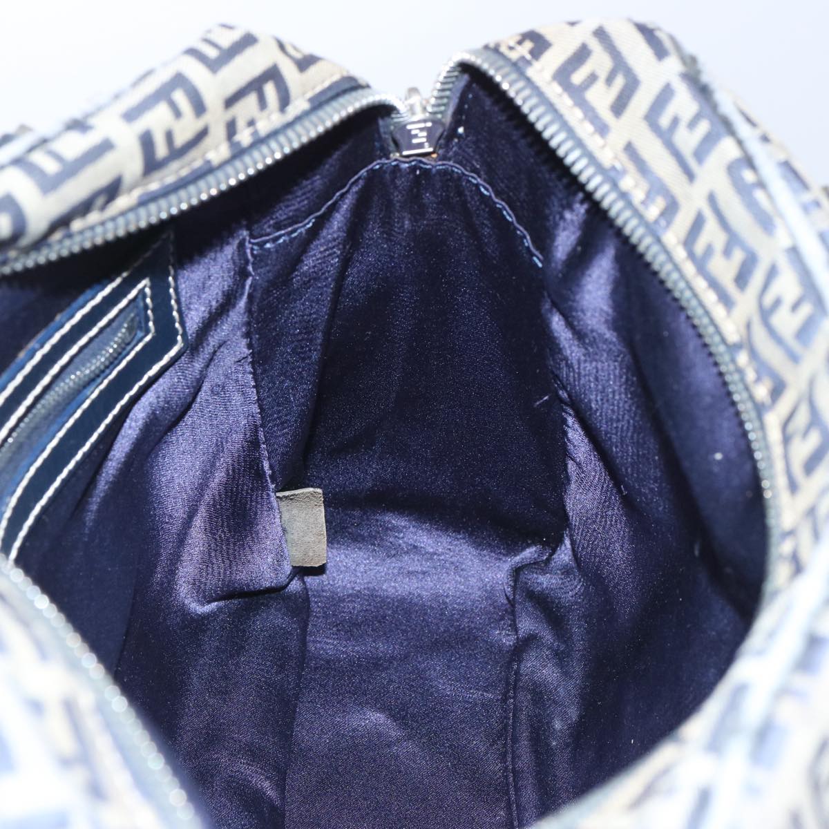 FENDI Zucchino Canvas Hand Bag Navy62679