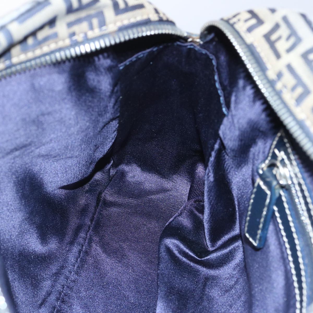FENDI Zucchino Canvas Hand Bag Navy62679