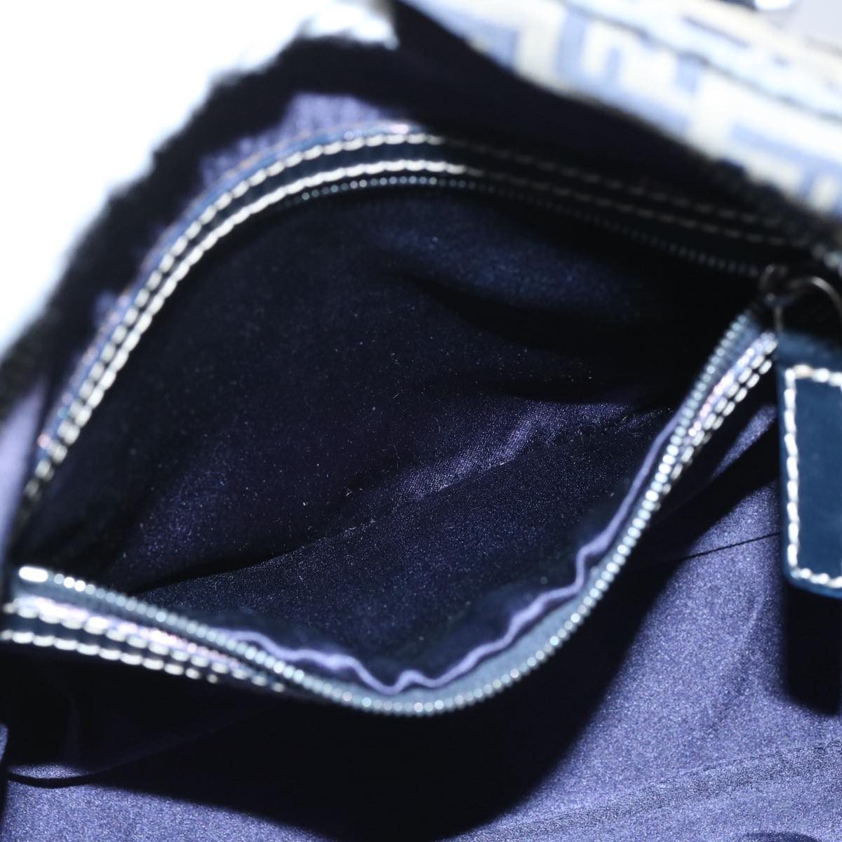 FENDI Zucchino Canvas Hand Bag Navy62679