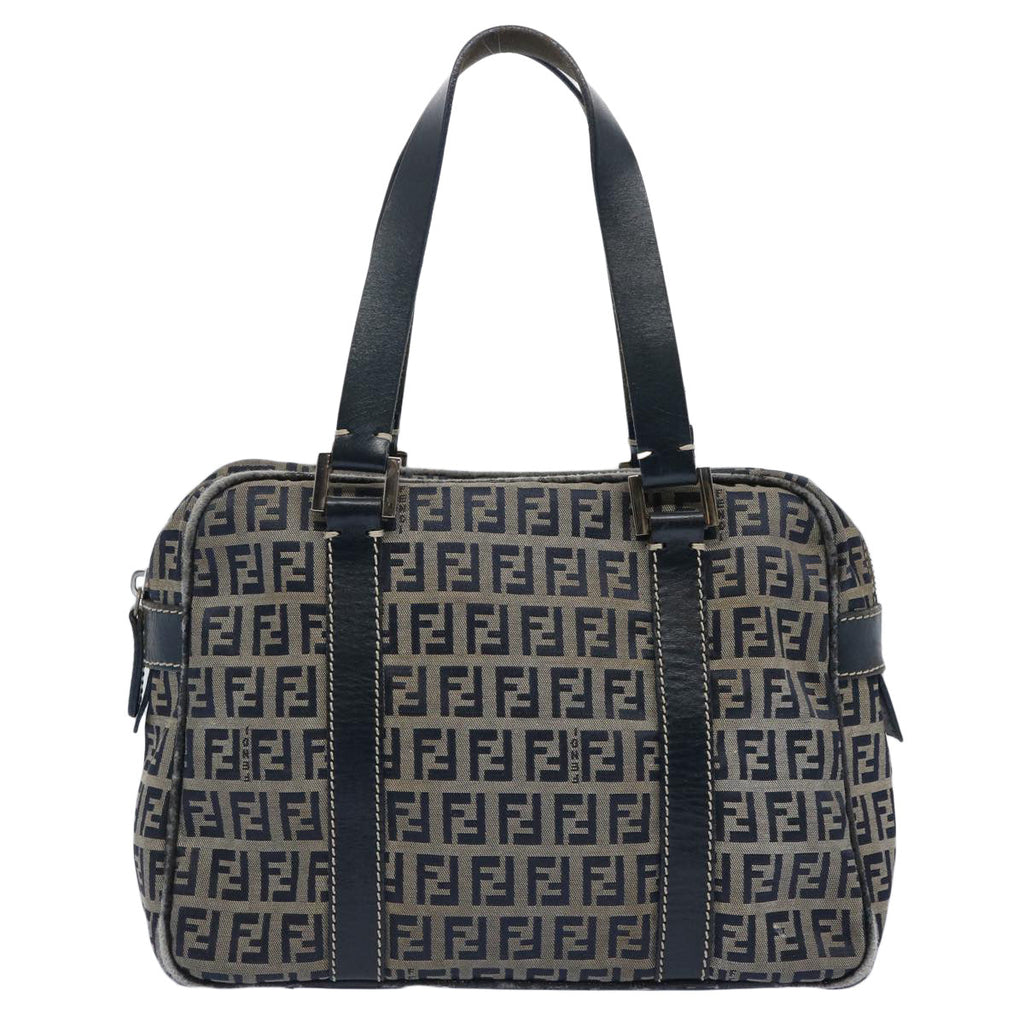 FENDI Zucchino Canvas Hand Bag Navy62679