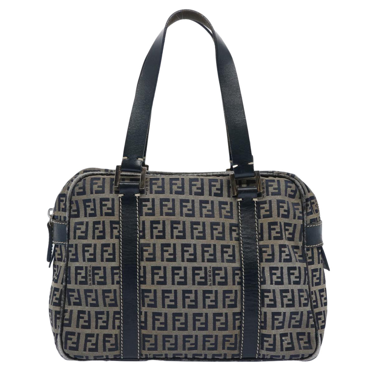 FENDI Zucchino Canvas Hand Bag Navy62679