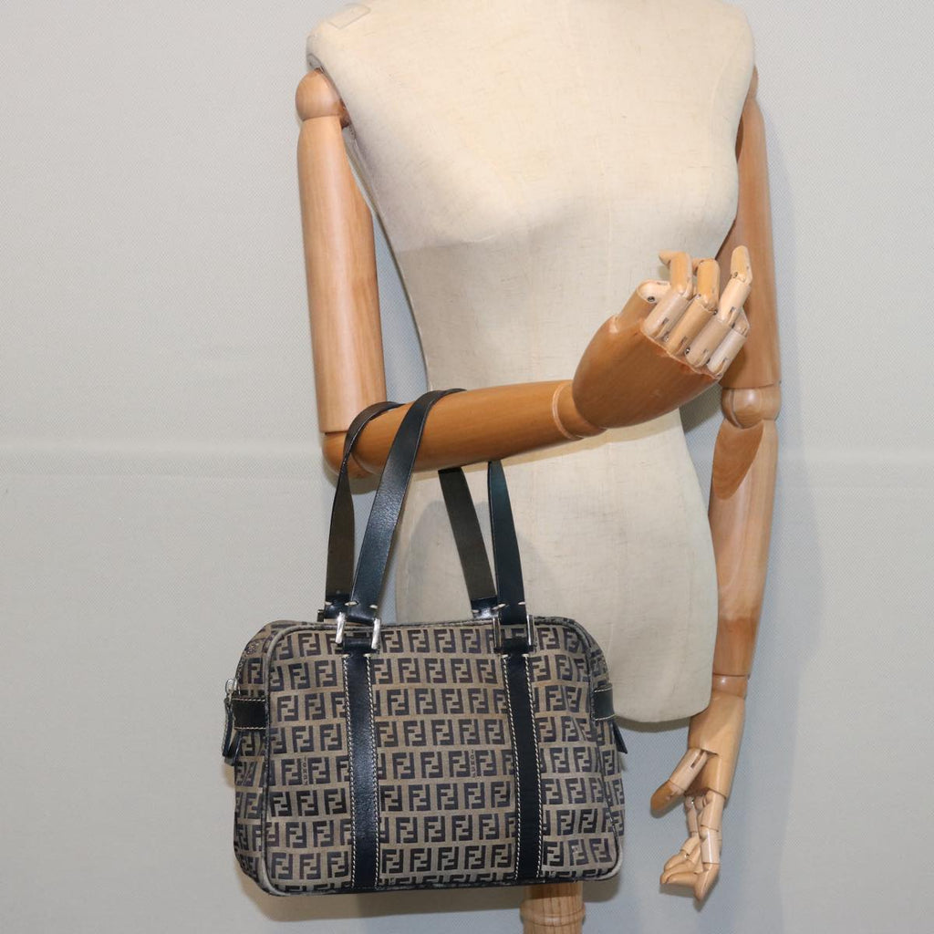 FENDI Zucchino Canvas Hand Bag Navy62679