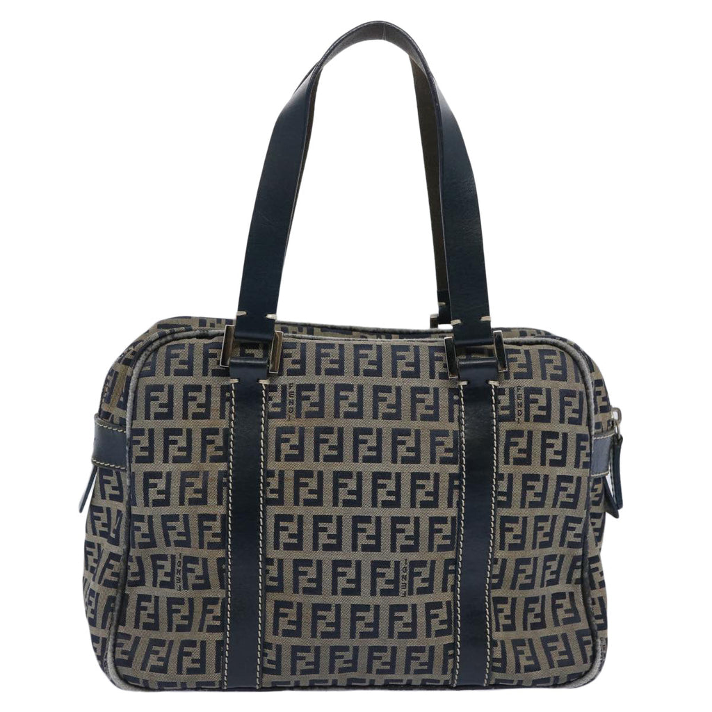 FENDI Zucchino Canvas Hand Bag Navy62679