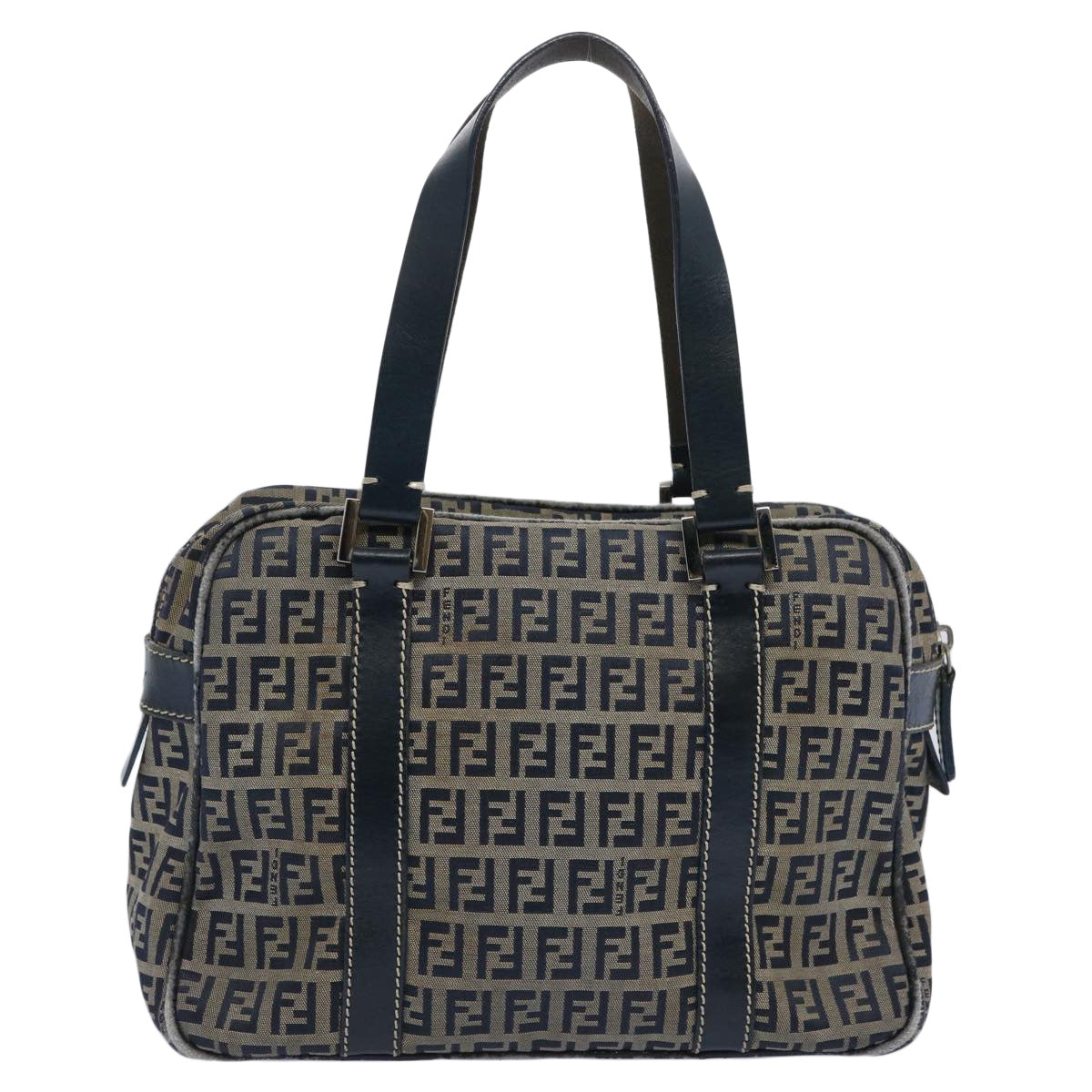 FENDI Zucchino Canvas Hand Bag Navy62679