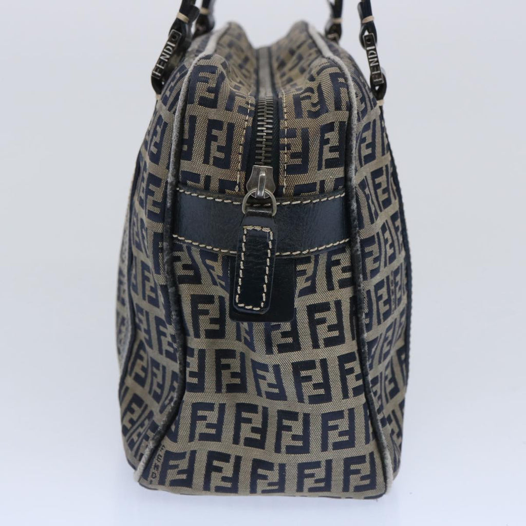 FENDI Zucchino Canvas Hand Bag Navy62679
