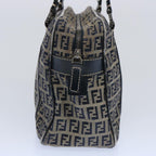 FENDI Zucchino Canvas Hand Bag Navy62679