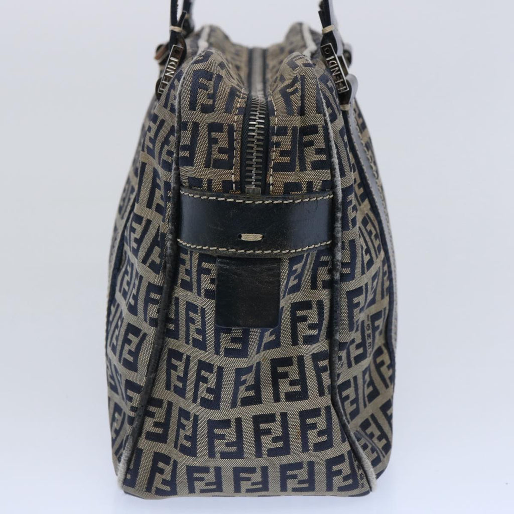 FENDI Zucchino Canvas Hand Bag Navy62679