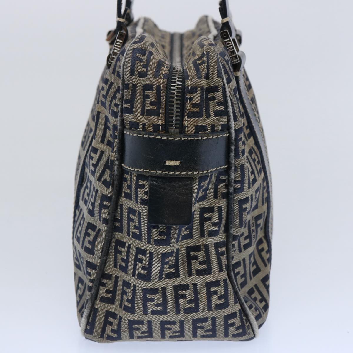 FENDI Zucchino Canvas Hand Bag Navy62679