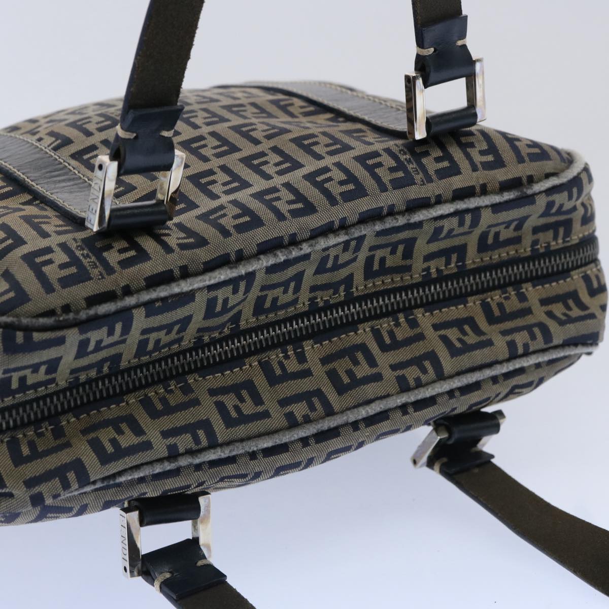 FENDI Zucchino Canvas Hand Bag Navy62679