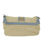 PRADA Shoulder Bag Nylon Beige Light Blue  62687
