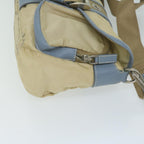 PRADA Shoulder Bag Nylon Beige Light Blue  62687