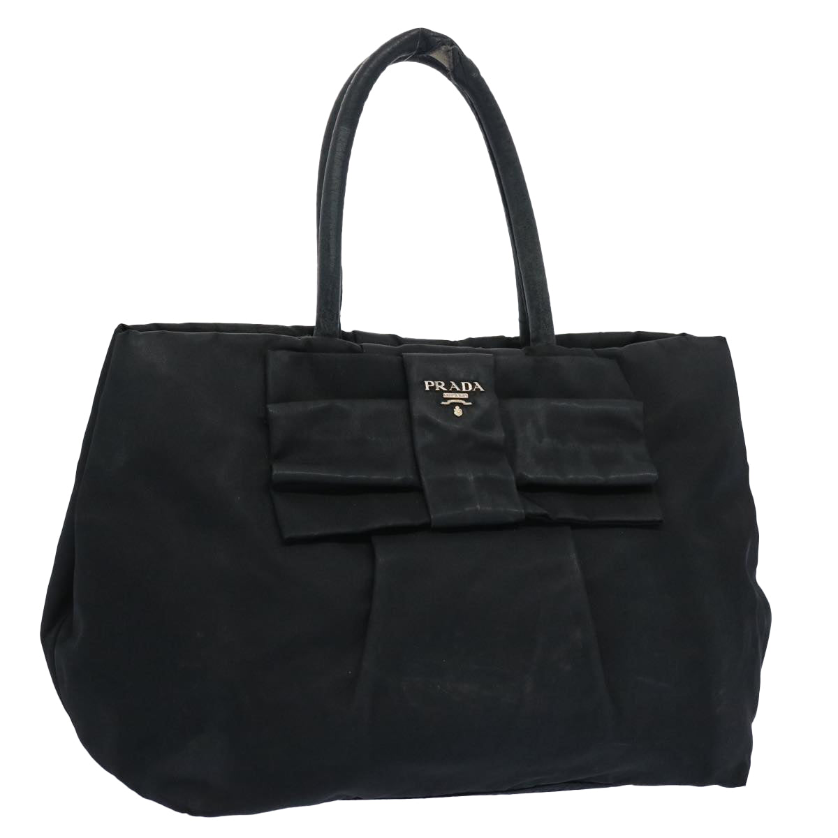PRADA Hand Bag Nylon Black  62744