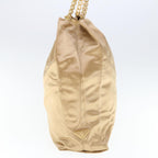 PRADA Chain Shoulder Bag Nylon Gold  62746