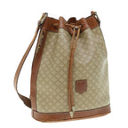 CELINE Macadam Canvas Shoulder Bag Beige  62765