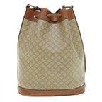 CELINE Macadam Canvas Shoulder Bag Beige  62765