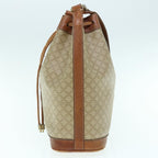 CELINE Macadam Canvas Shoulder Bag Beige  62765