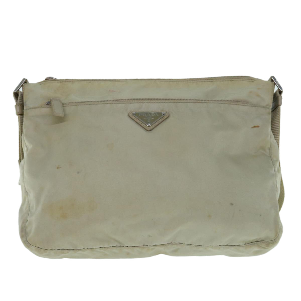 PRADA Shoulder Bag Nylon Cream  62773