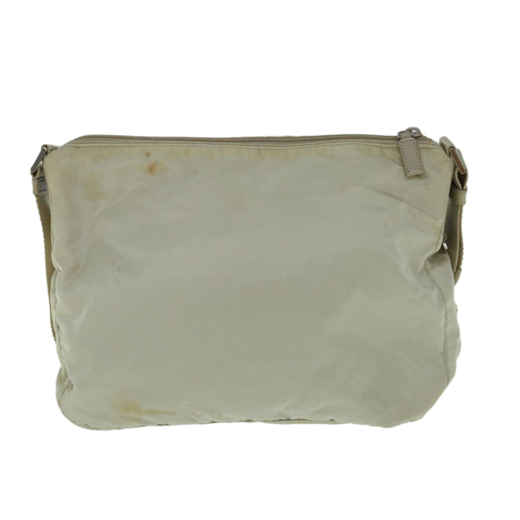 PRADA Shoulder Bag Nylon Cream  62773