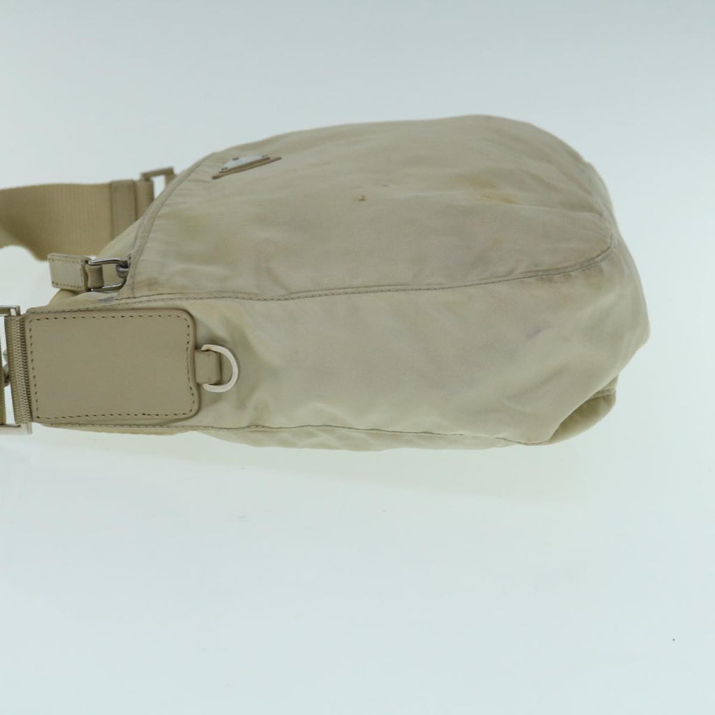 PRADA Shoulder Bag Nylon Cream  62773