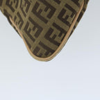 FENDI Zucchino Canvas Shoulder Bag Beige62857