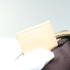 FENDI Zucchino Canvas Shoulder Bag Beige62857