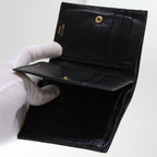 PRADA Wallet Nylon Leather 7Set Black Red  62869
