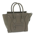 CELINE Luggage Micro Shopper Tote Bag Leather Gray  62915A